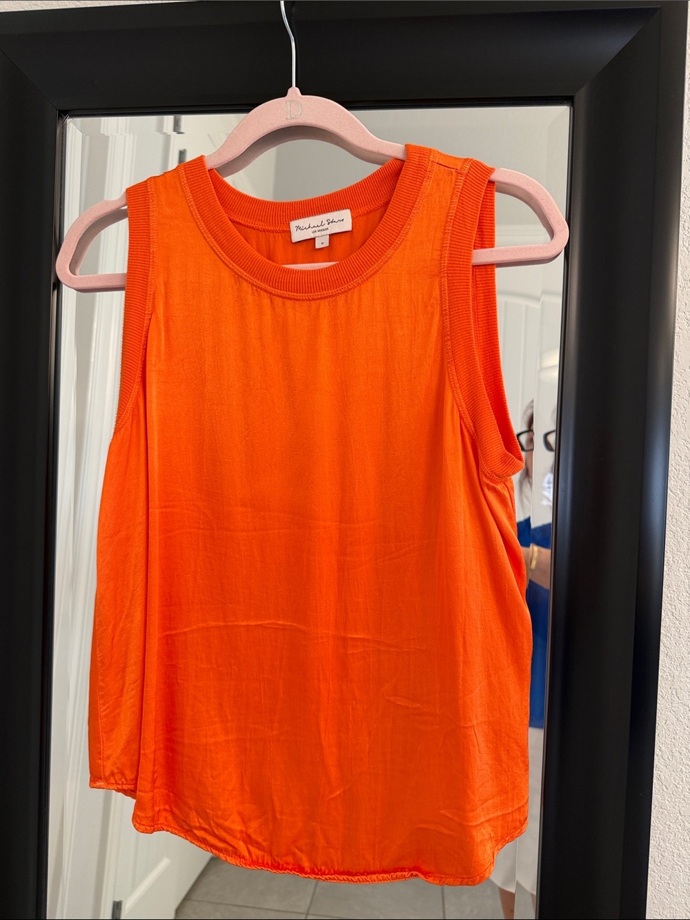 Michael Stars Bright Orange Racer Tank